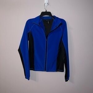 Blue and black running jacket Live Love Dream small